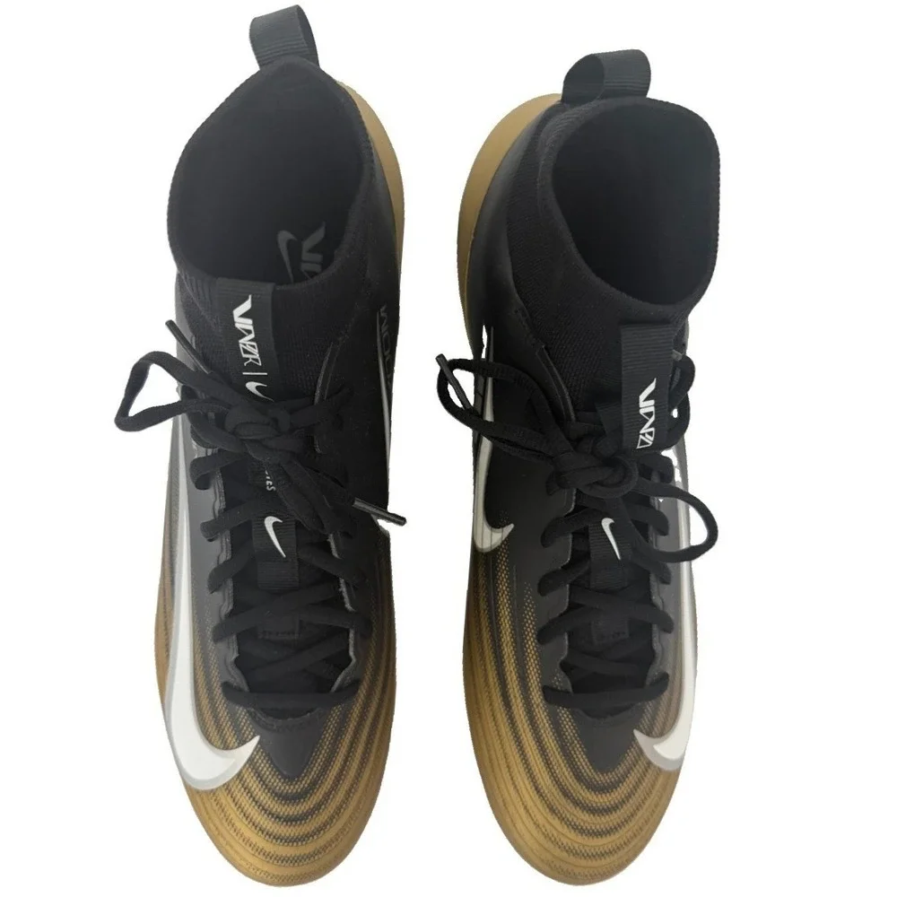 Nike Vapor Pro 1 Men Football Cleats FB3298-301 Black/white Metallic Gold SZ 13